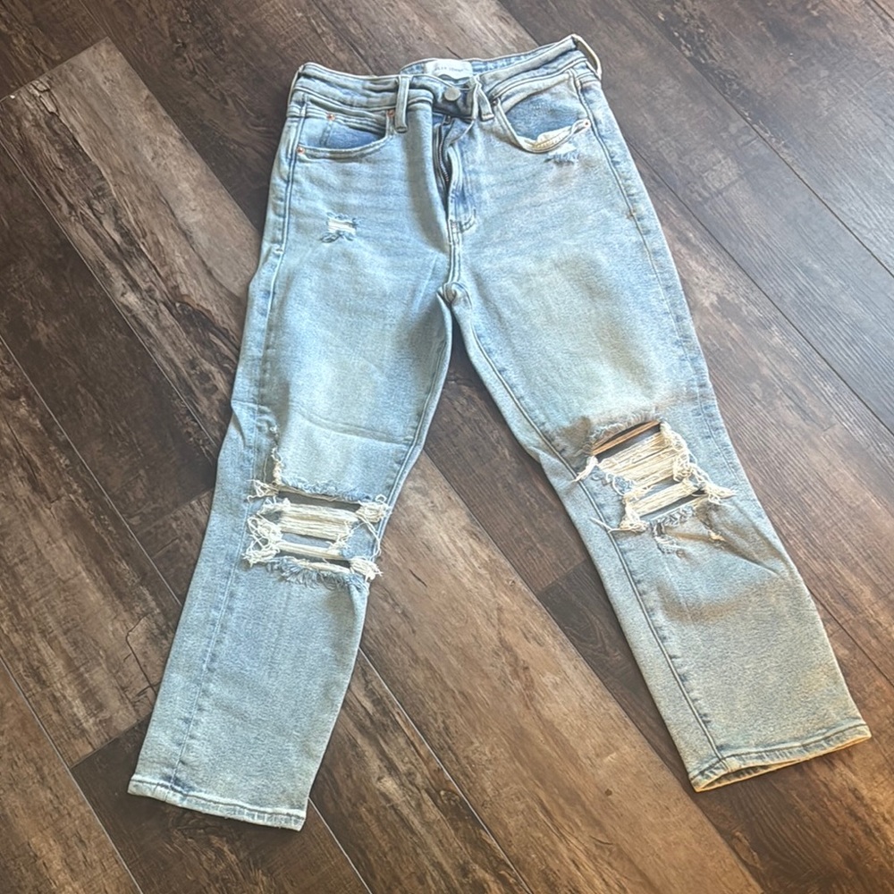 Dear John Light Blue Distressed Straight Leg Jeans